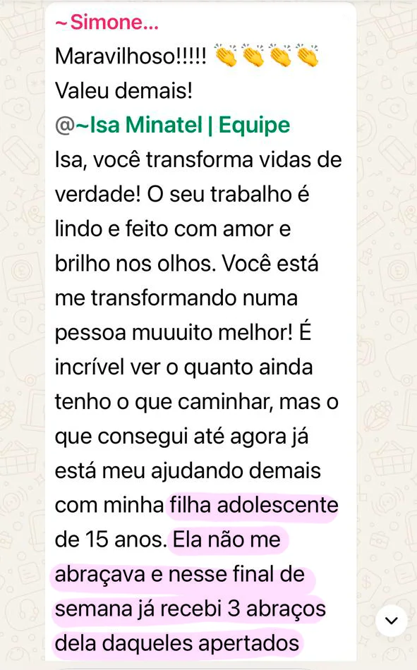 Depoimento de participante da Imersão Reconectar