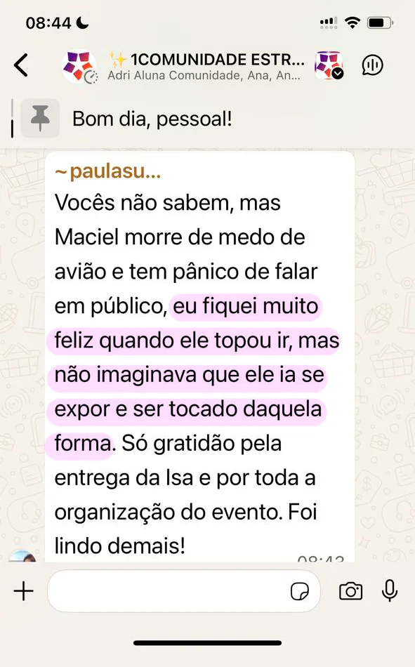 Depoimento de participante da Imersão Reconectar
