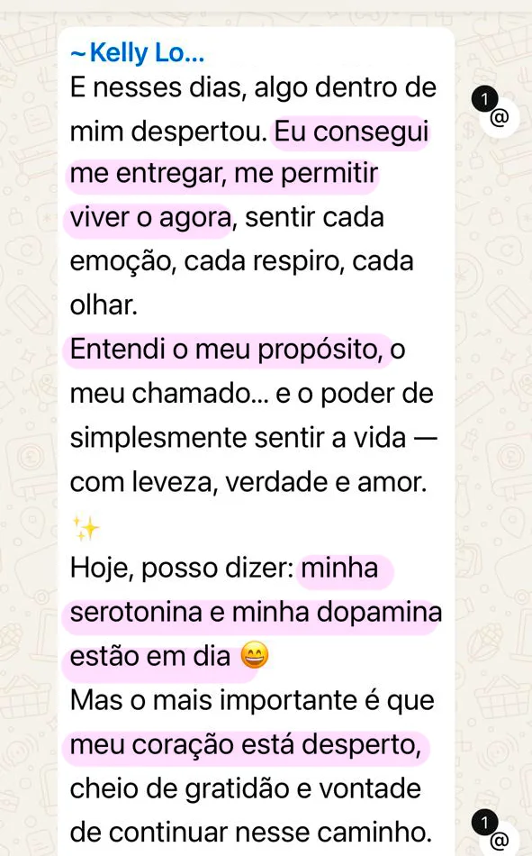 Depoimento de participante da Imersão Reconectar